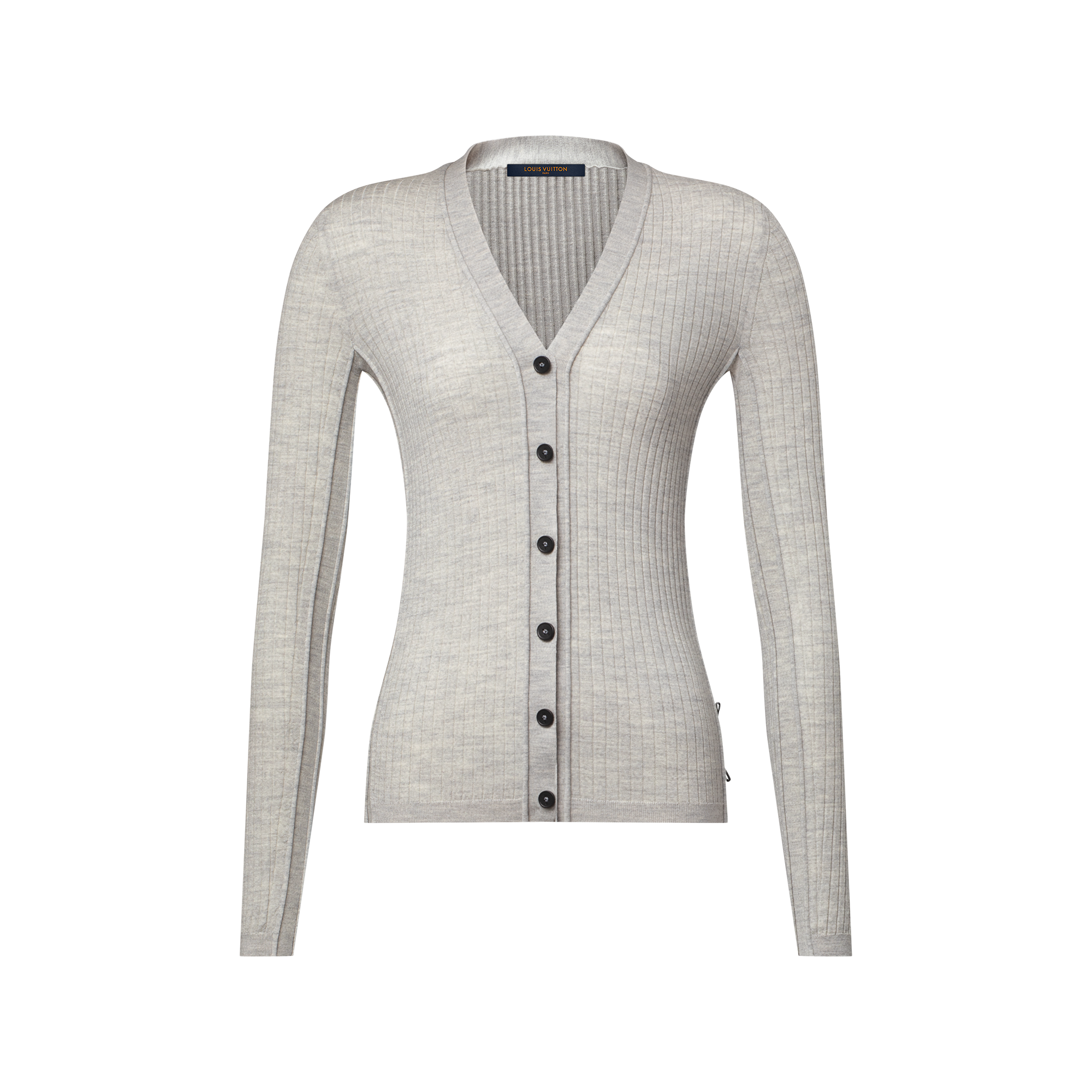Louis Vuitton カーディガン グレー/ホワイト Ribbed Knit Cardigan - Ready-to-Wear | LOUIS VUITTON